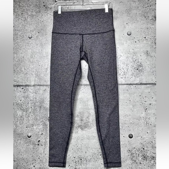 lululemon athletica Pants - LULULEMON WUNDER UNDER HIGH RISE TIGHT SIZE 4 BLACK HERRINGBONE